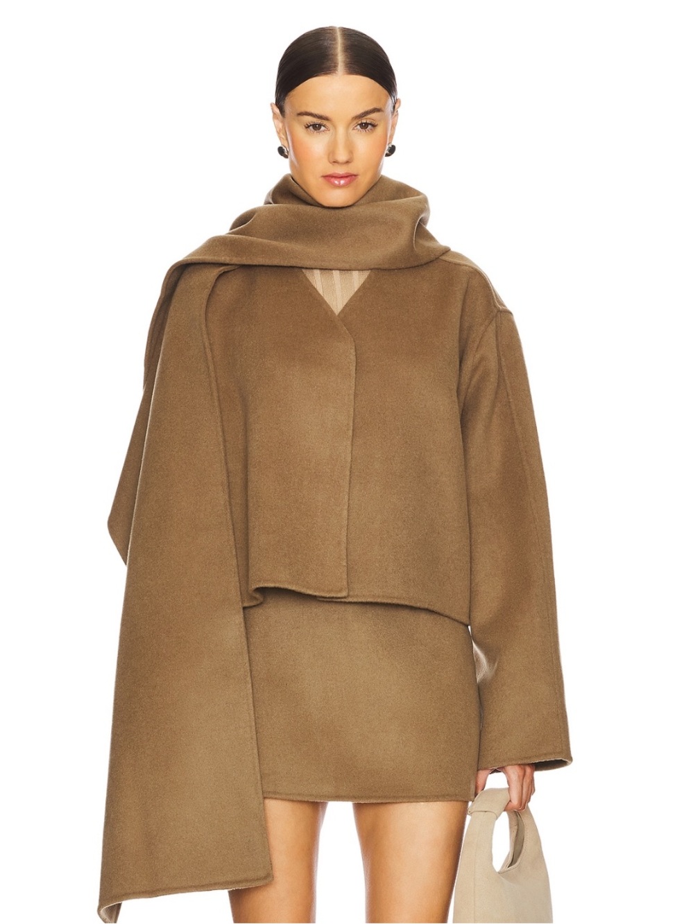 L'Academie Milly Wool Jacket in Olive Green